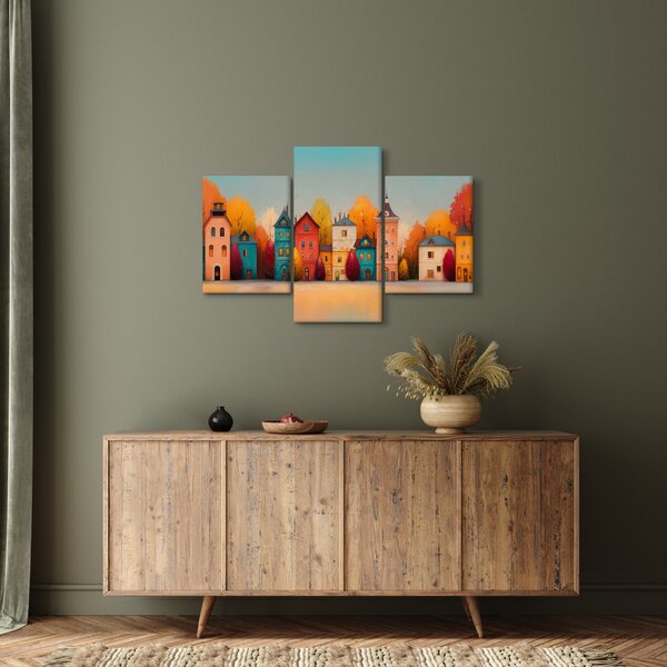 Slika - Jesensko selo (90x60 cm)