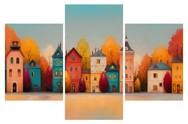 Slika - Jesensko selo (90x60 cm)