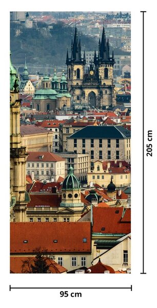Foto tapeta za vrata - Panorama Praga (95x205cm)
