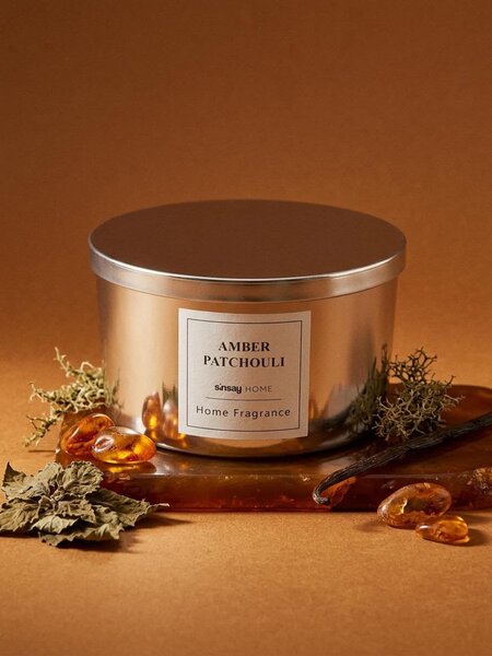 Sinsay - Svijeća s tri fitilja Amber Patchouli
