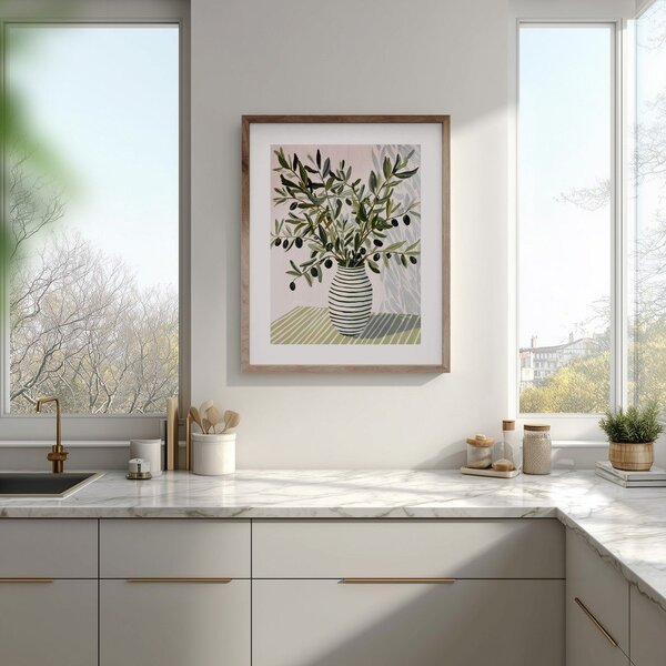 Tiskana slika s okvirom 40x50 cm Olive Bunch II – Styler