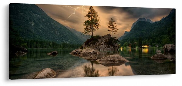 Slika - jezero u planinama (120x50 cm)