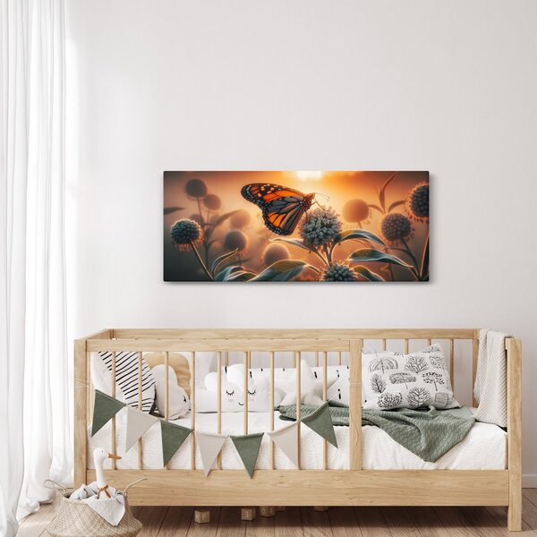 Slika – Leptir u zalazećem suncu (120x50 cm)