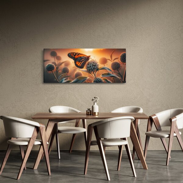 Slika – Leptir u zalazećem suncu (120x50 cm)