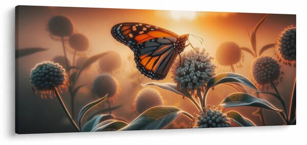 Slika – Leptir u zalazećem suncu (120x50 cm)