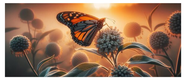 Slika – Leptir u zalazećem suncu (120x50 cm)