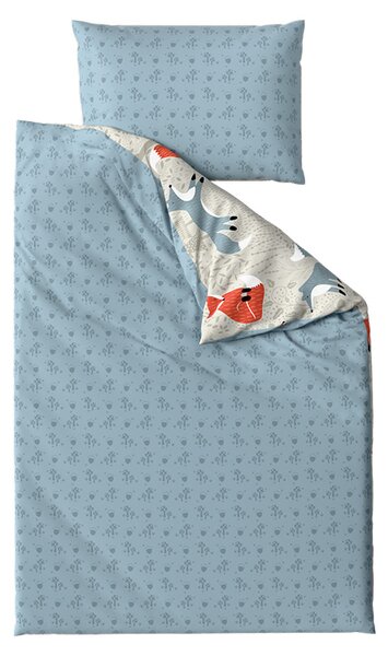 Pamučna posteljina Renforcé FOXIVA siva Dimenzije posteljine: 70 x 90 cm | 140 x 200 cm
