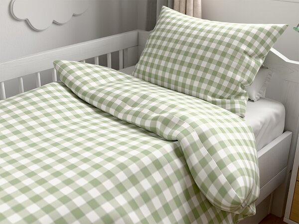 Bavlenska posteljina za kinderbet Renforcé GRENTIS zelena Dimenzije posteljine: 45 x 65 cm | 90 x 135 cm