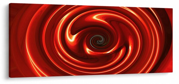 Apstraktna slika - crvena spirala (120x50 cm)