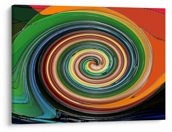 Apstraktna slika - spirala u boji (70x50 cm)