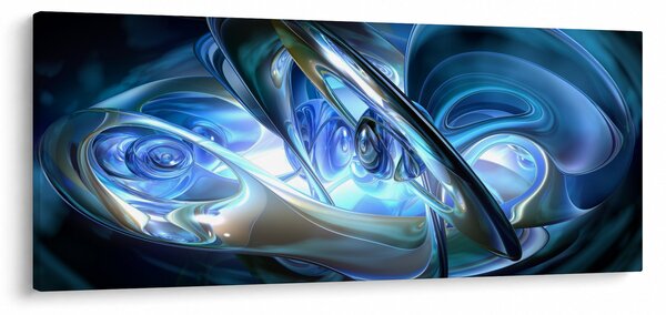 Slika plavih fraktala (120x50 cm)