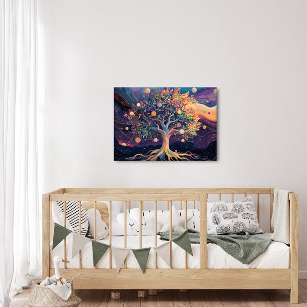 Slika – Ljubičasto drvo puno energije (70x50 cm)