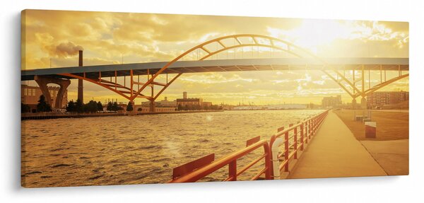 Slika mosta sa zalaskom sunca (120x50 cm)