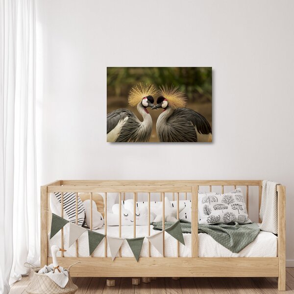 Staklena slika ptica (70x50 cm)