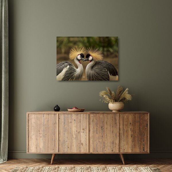 Staklena slika ptica (70x50 cm)