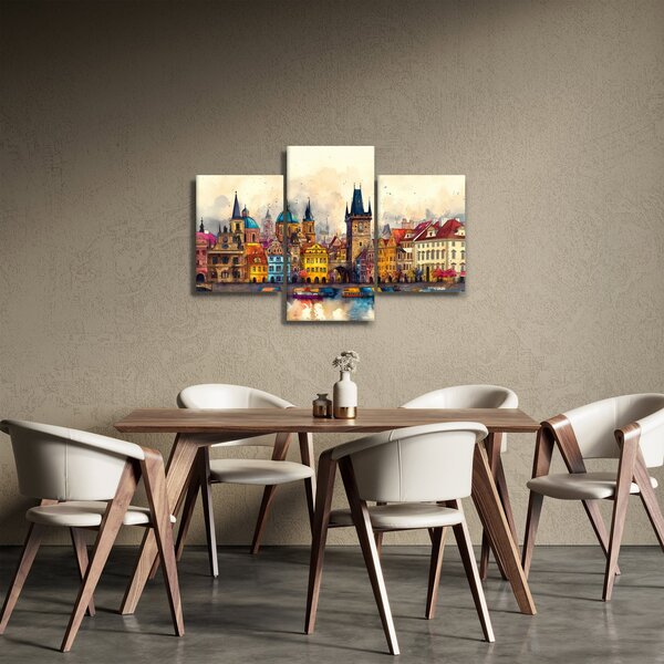 Slika - Jesen u oslikanom gradu (90x60 cm)