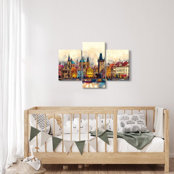 Slika - Jesen u oslikanom gradu (90x60 cm)