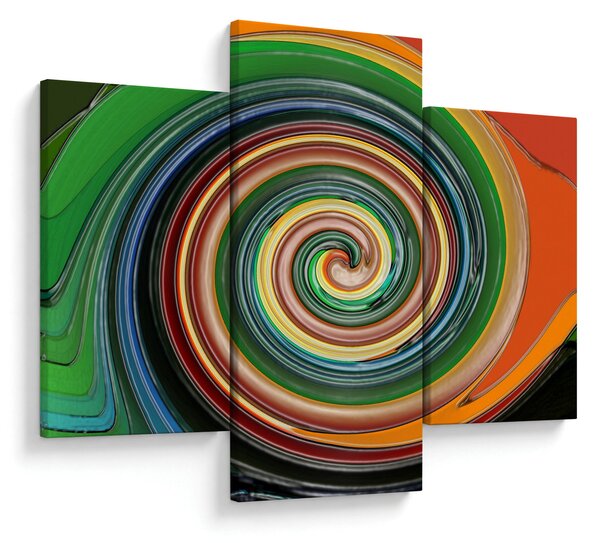 Apstraktna slika - spirala u boji (90x60 cm)
