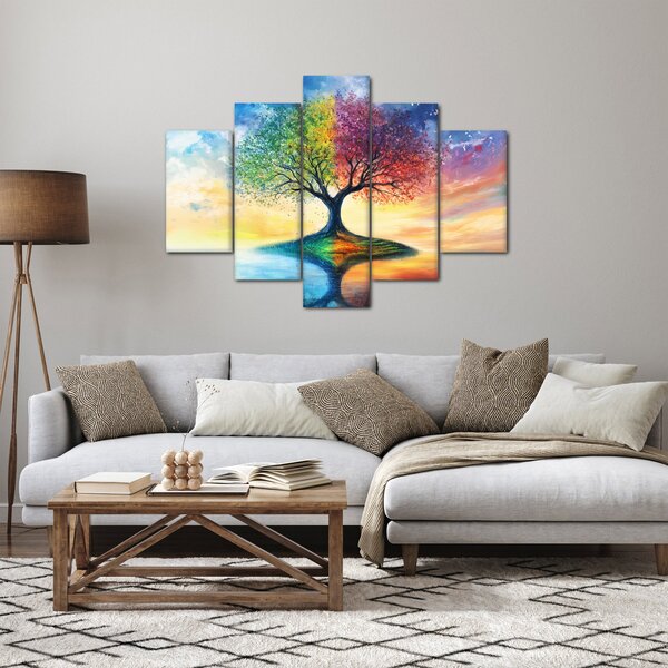 Slika – Oslikano drvo godišnjih doba (150x105 cm)