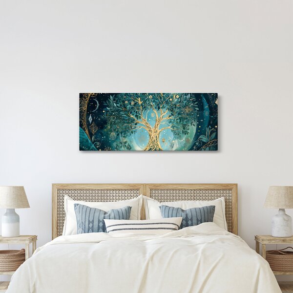 Slika – Drvo života u svemiru (120x50 cm)