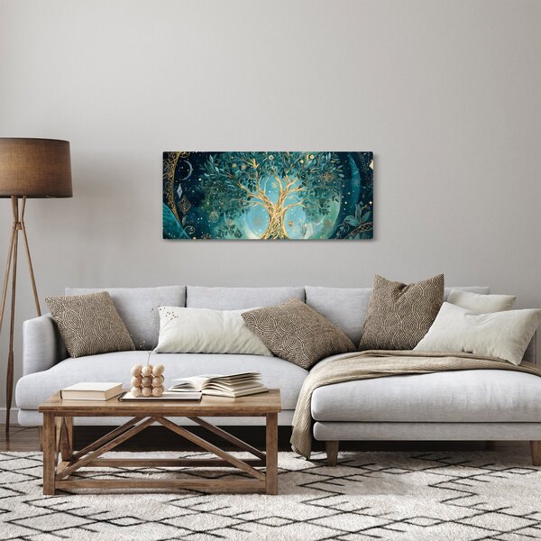 Slika – Drvo života u svemiru (120x50 cm)