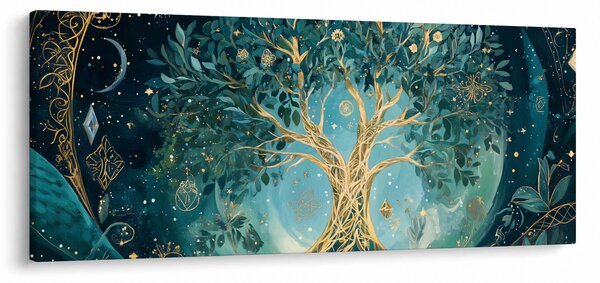 Slika – Drvo života u svemiru (120x50 cm)
