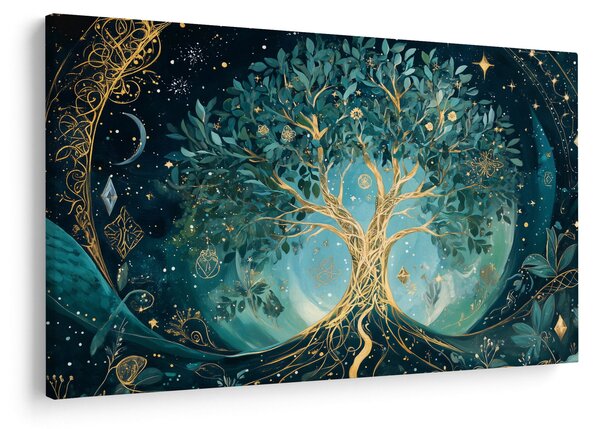Slika – Drvo života u svemiru (90x60 cm)