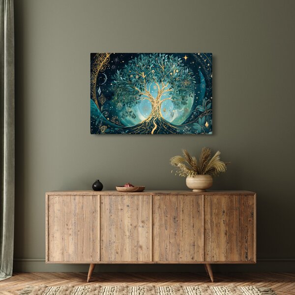 Slika – Drvo života u svemiru (90x60 cm)