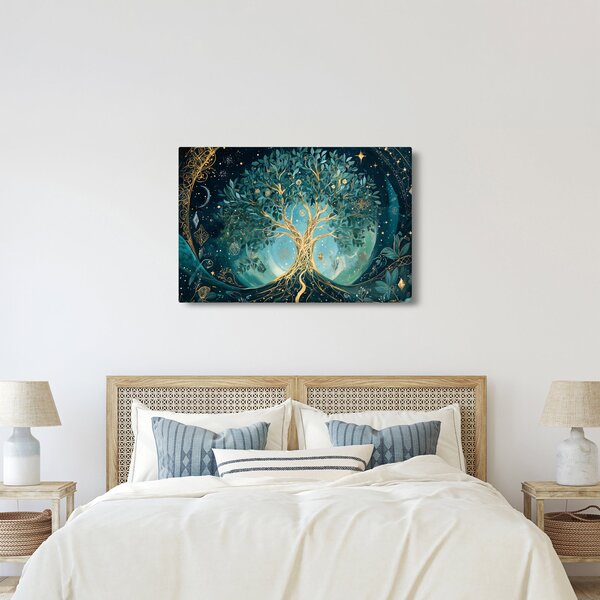 Slika – Drvo života u svemiru (90x60 cm)