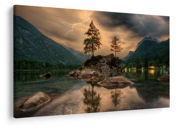 Slika - jezero u planinama (90x60 cm)