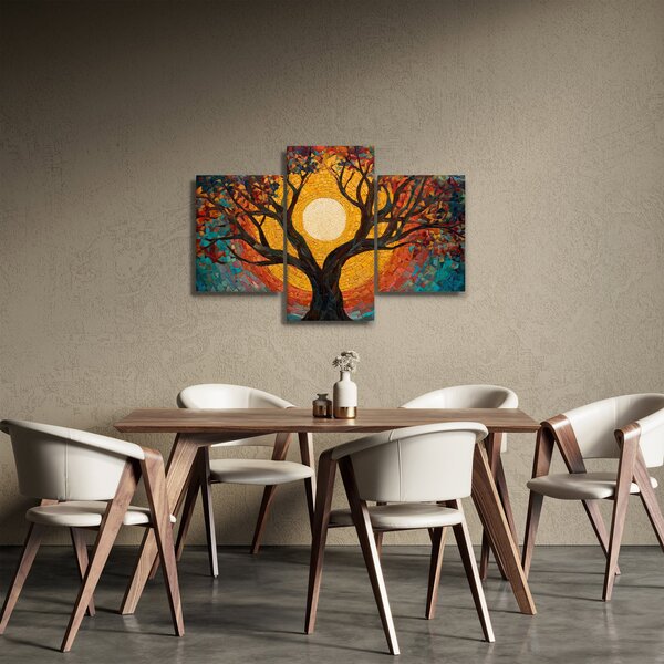 Slika - Sunce u krošnji stabla života (90x60 cm)