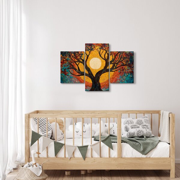 Slika - Sunce u krošnji stabla života (90x60 cm)