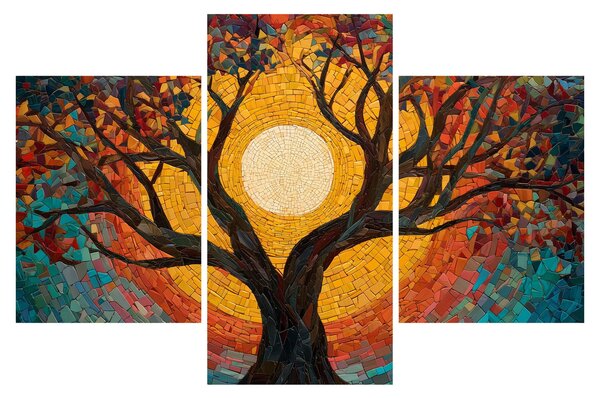 Slika - Sunce u krošnji stabla života (90x60 cm)