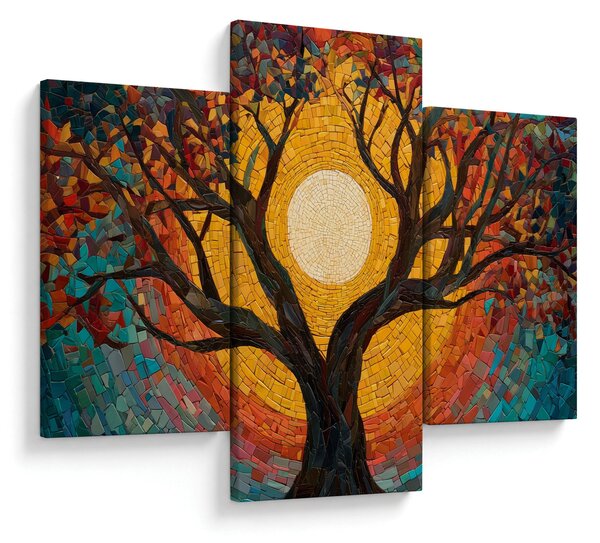 Slika - Sunce u krošnji stabla života (90x60 cm)