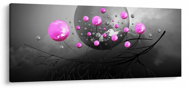 Slika ružičastih kugli (120x50 cm)