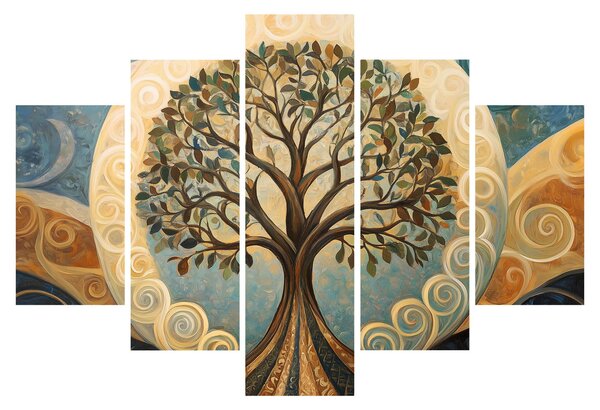 Slika – Drvo života i spirale (150x105 cm)