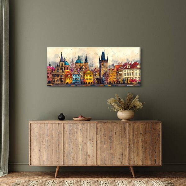 Slika - Jesen u oslikanom gradu (120x50 cm)
