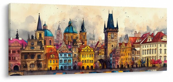 Slika - Jesen u oslikanom gradu (120x50 cm)