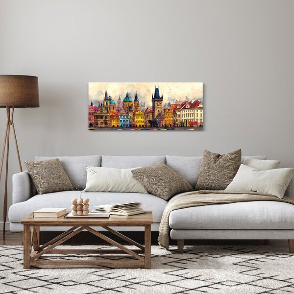 Slika - Jesen u oslikanom gradu (120x50 cm)