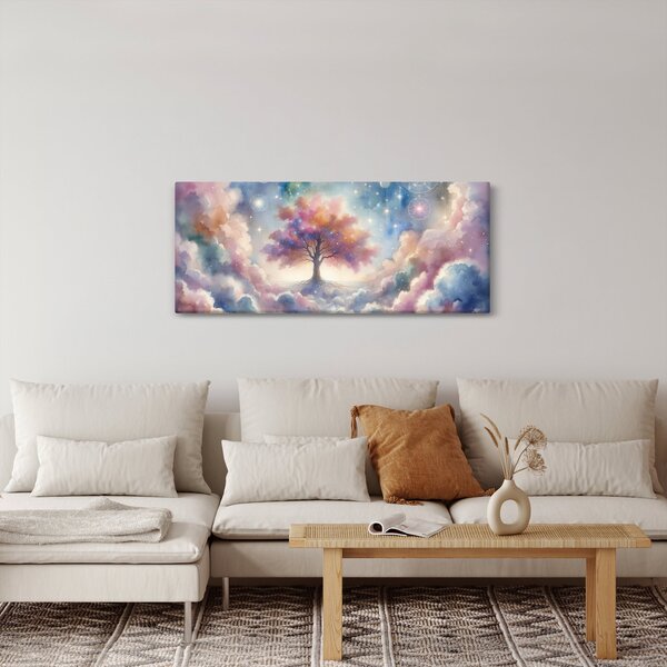 Slika – Drvo života u oblacima (120x50 cm)