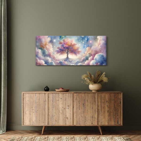 Slika – Drvo života u oblacima (120x50 cm)