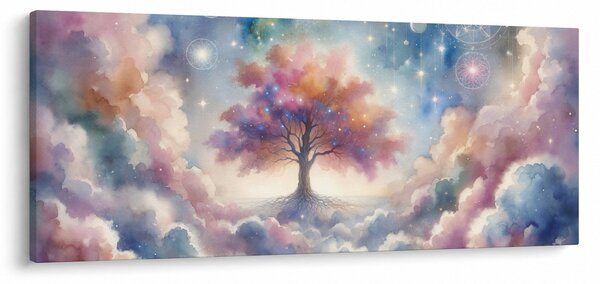 Slika – Drvo života u oblacima (120x50 cm)