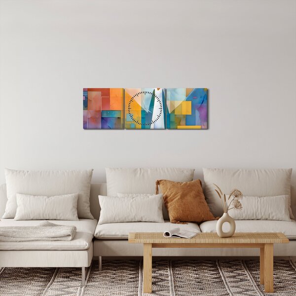 Slika - Geometrijski anđeo (sa satom) (90x30 cm)
