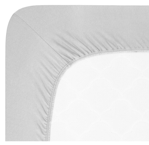 Svijetlo siva plahta s gumom od jerseya 180x200 cm Boxspring – Andrea Simone
