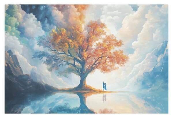 Slika – Drvo života i ljubavi (90x60 cm)
