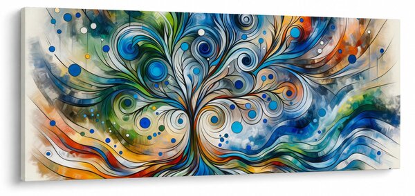 Slika – Šareno energetsko drvo (120x50 cm)