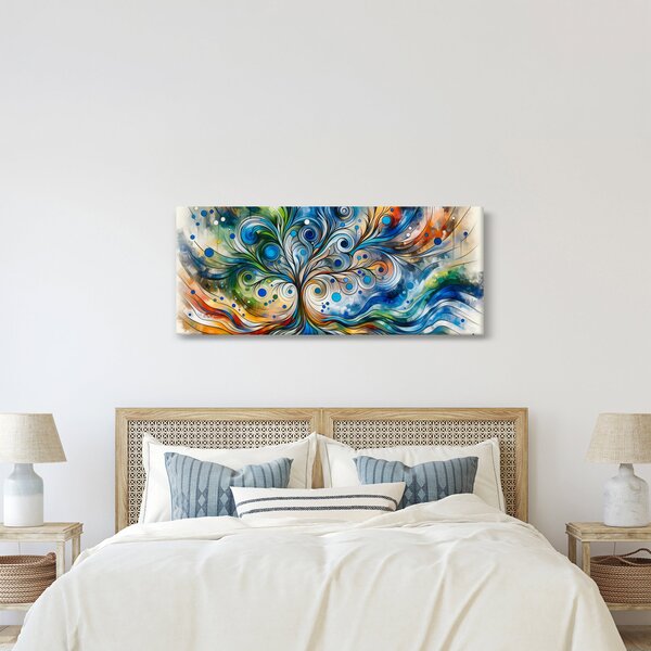 Slika – Šareno energetsko drvo (120x50 cm)