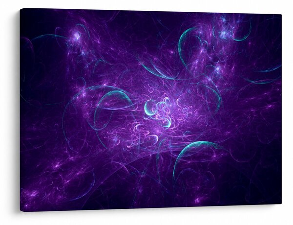 Slika moderne plave apstrakcije (70x50 cm)