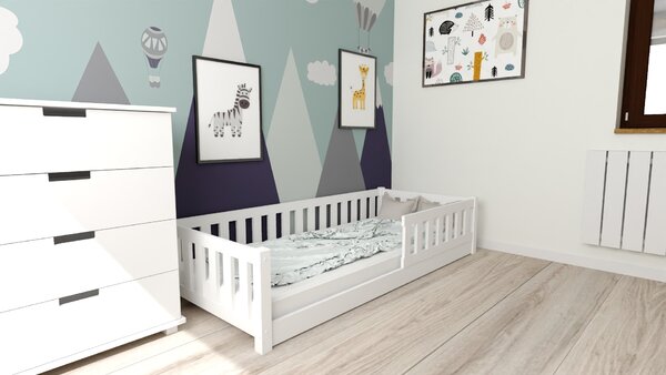 Dječji Montessori krevet PINELO 90 x 200 cm, bijela Podnica: Bez podnice, Madrac: Bez madraca
