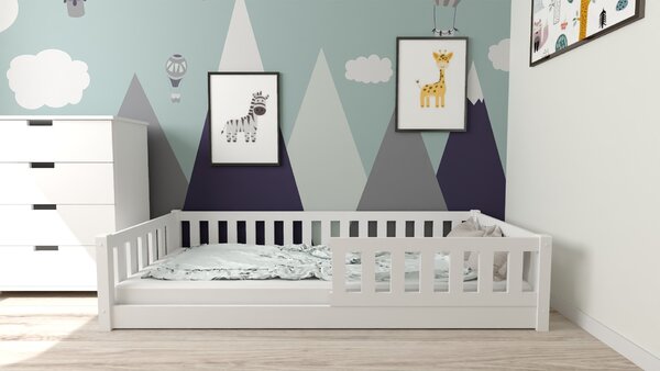 Dječji Montessori krevet PINELO 90 x 200 cm, bijela Podnica: Bez podnice, Madrac: Bez madraca